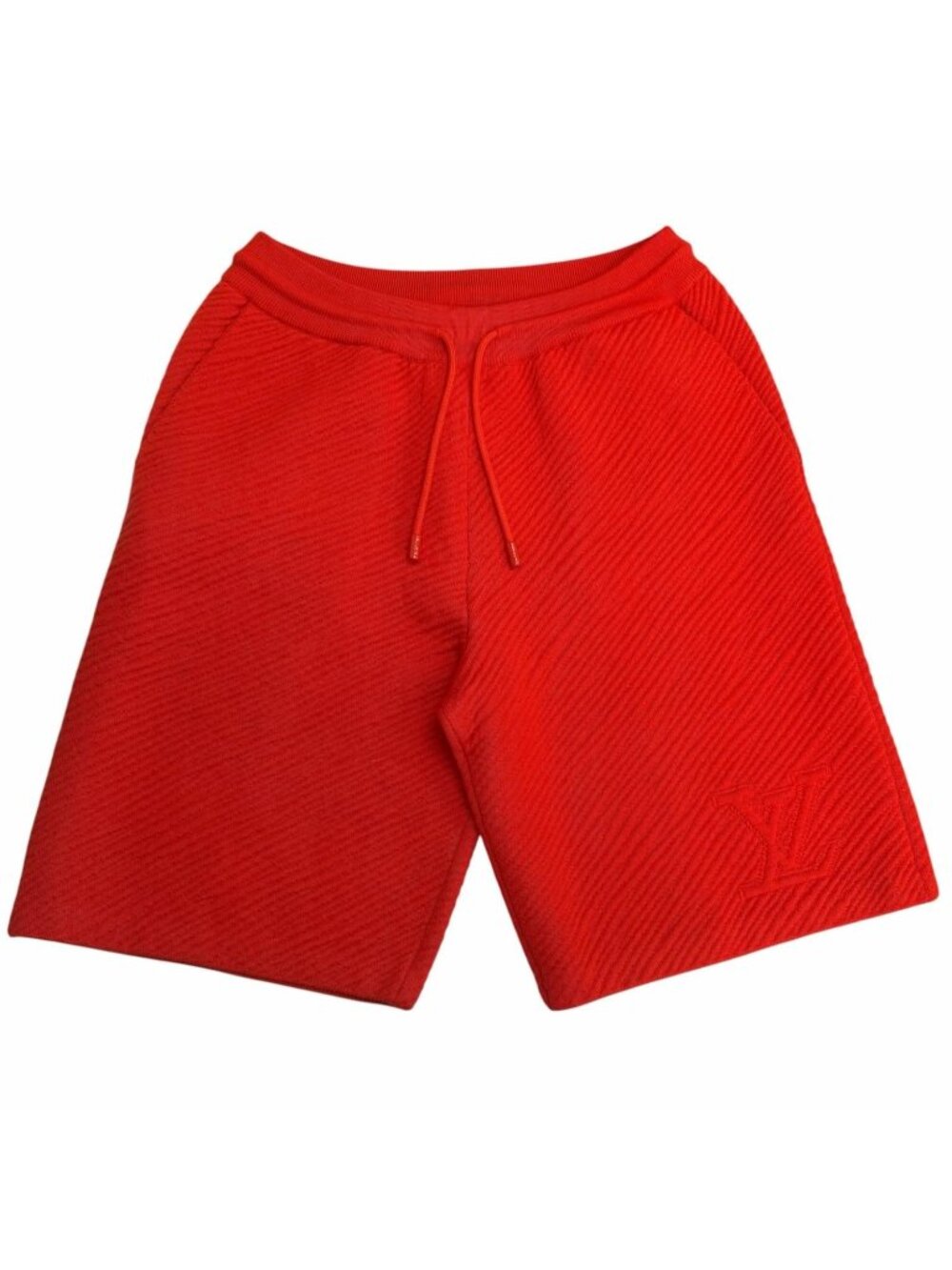 Louis Vuitton Wool 100% LV Logo Knit Shorts Red XL